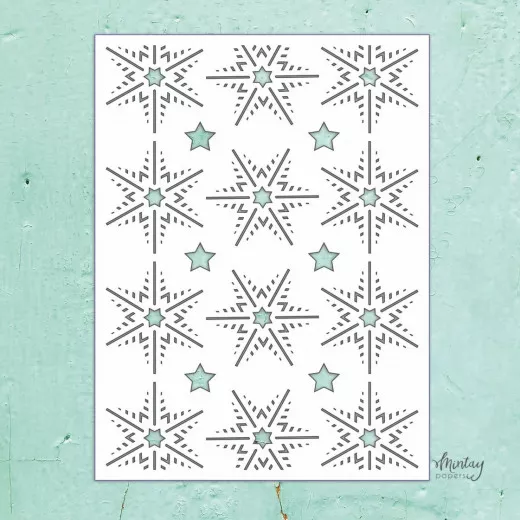 Mintay Kreativa 6x8 Stencil - Snowflakes 2