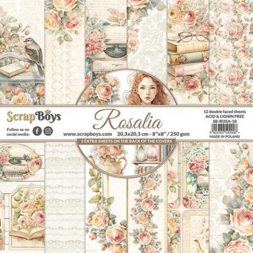 ScrapBoys - 8x8 Paper Pad - Rosalia