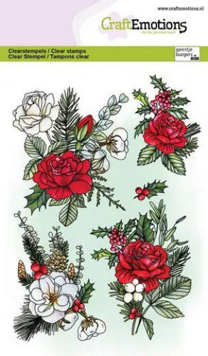 Clear Stamps - Weihnachtsstrauß Rose