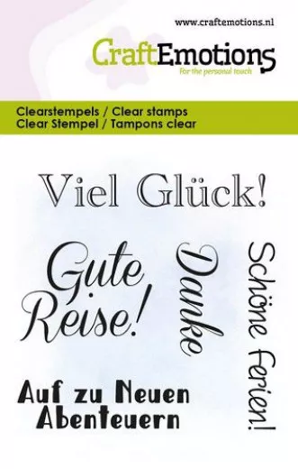 Clear Stamps - Text Gute Reise