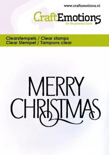 Clear Stamps - Text Merry Christmas