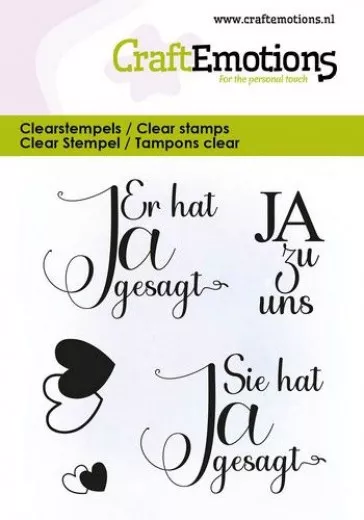 Clear Stamps - Er hat Ja gesagt