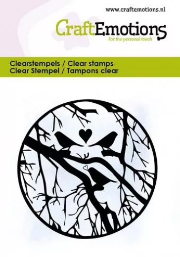 Clear Stamps - Kreis mit Zweige und Vögel