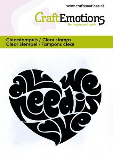 Clear Stamps - Hart - All we need is Love