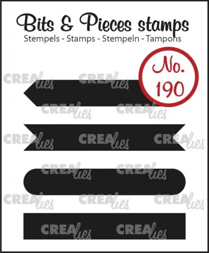 Clear Stamps Bits and Pieces - Nr. 190 - Text Strips set A solid