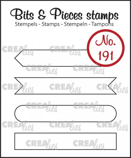 Clear Stamps Bits and Pieces - Nr. 191 - Text Strips set A outli