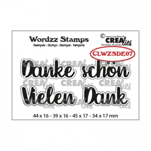 CREAlies Clear Stamps Wordzz - Vielen Dank (DE)