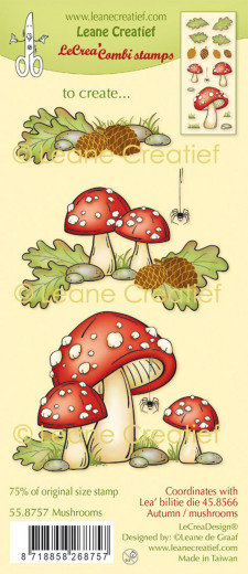 LeCrea Kombi Clear Stamps - Mushrooms