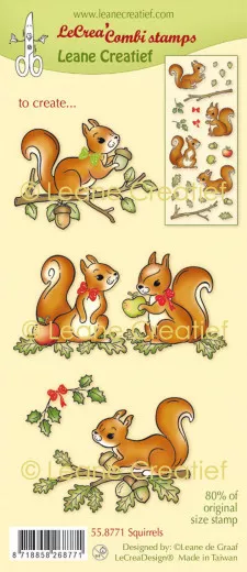 LeCrea Kombi Clear Stamps - Squirrels