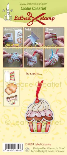 LeCrea Clear Stamps - Label Cupcake