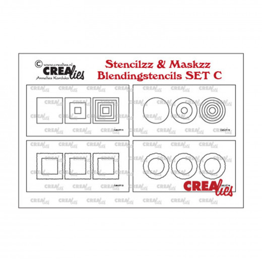 CREAlies Stencilzz Maskzz - 4x Slimline glatte und raue Kanten