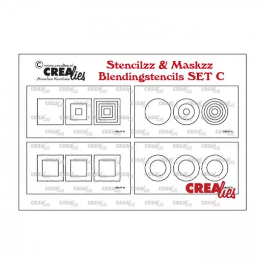 CREAlies Stencilzz Maskzz - 4x Slimline glatte und raue Kanten