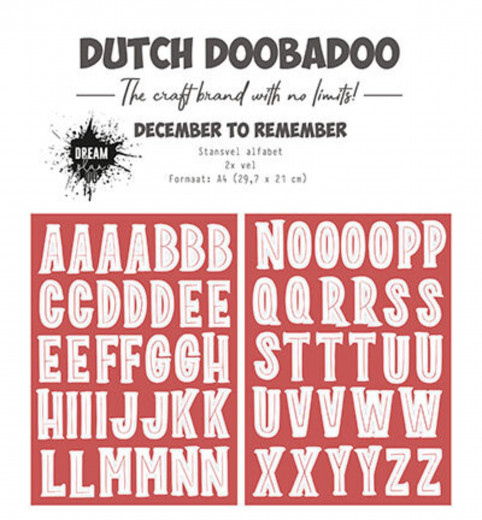 Dutch Doobadoo - Die-Cuts - December to Remember - Alphabet