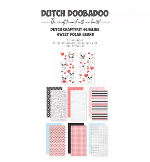 Dutch Crafty Kit - Slimline Sweet Polar Bear