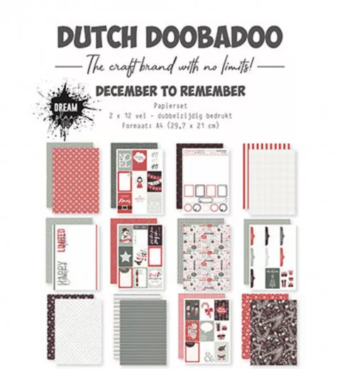 Dutch Doobadoo - A4 Paper Kit - December to remember