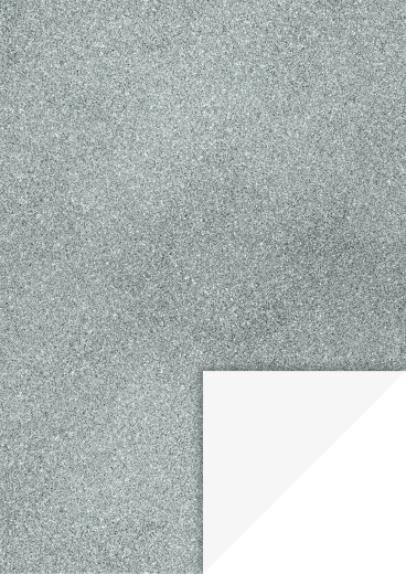 Glitterkarton A4, silberfarben
