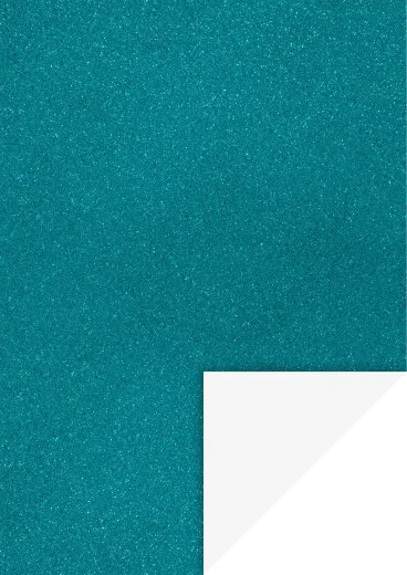 Glitterkarton A4, türkis