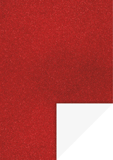 Glitterkarton A4, rot