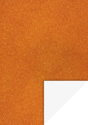 Glitterkarton A4, orange-rot