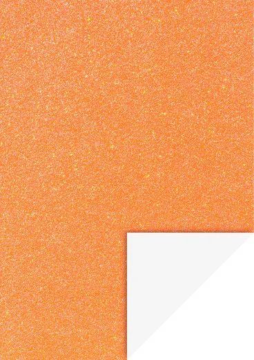 Glitterkarton A4, neonorange