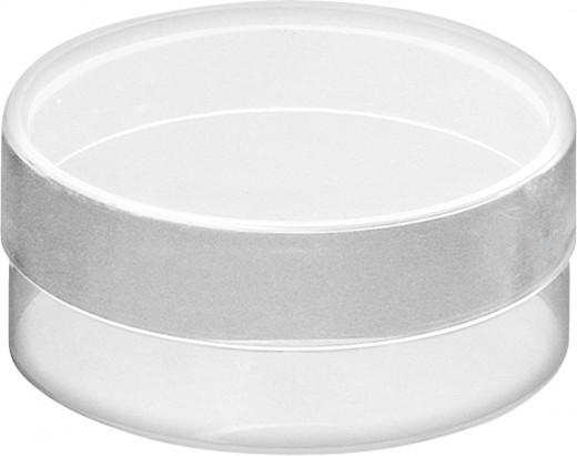 Acryl Dose transparent rund 4 cm (100 Stück)