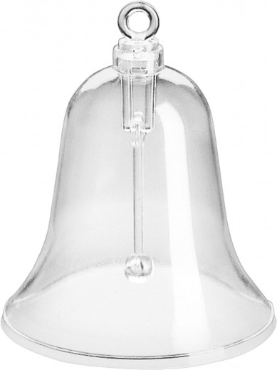 Acryl Glocke 1-teilig transparent (30 Stück)