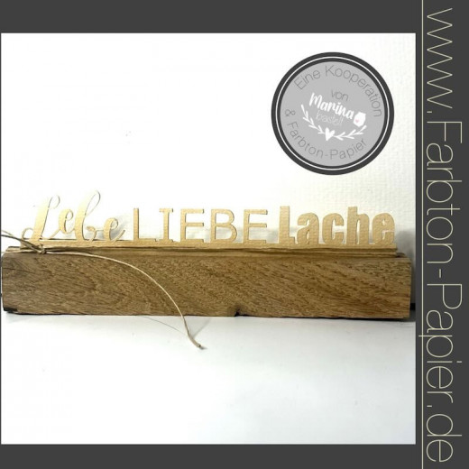 Farbton - Stanzschablone Lebe, Liebe, Lache