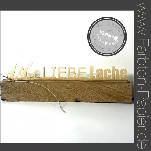 Farbton - Stanzschablone Lebe, Liebe, Lache