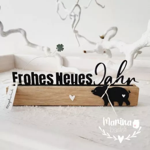 Farbton - Stanzschablone Frohes neues Jahr