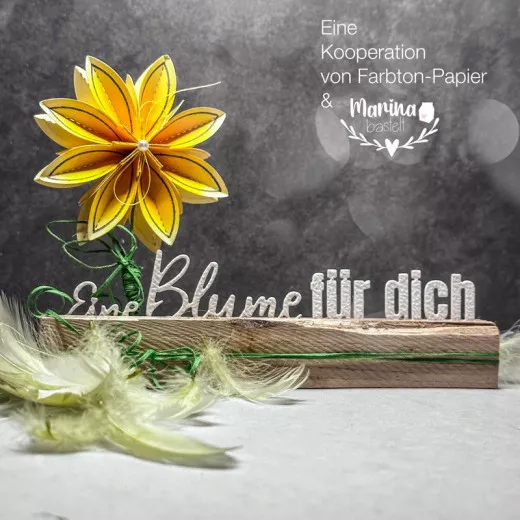 Farbton - Stanzschablone Eine Blume für dich