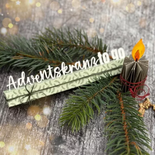 Stanzschablone - Adventskranz to go