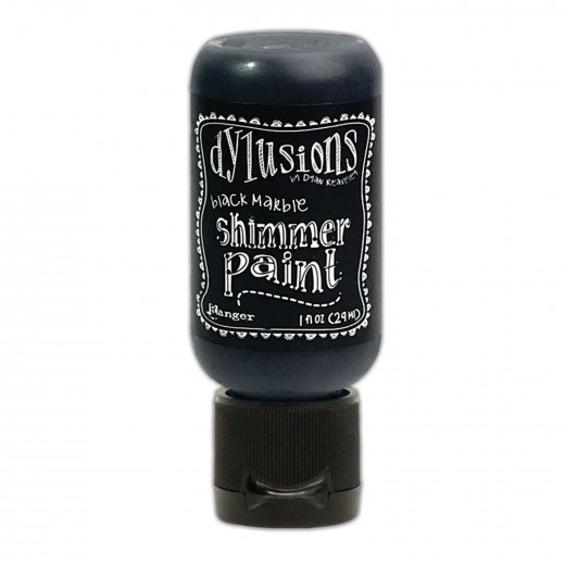 Dylusions SHIMMER Paint - Black Marble