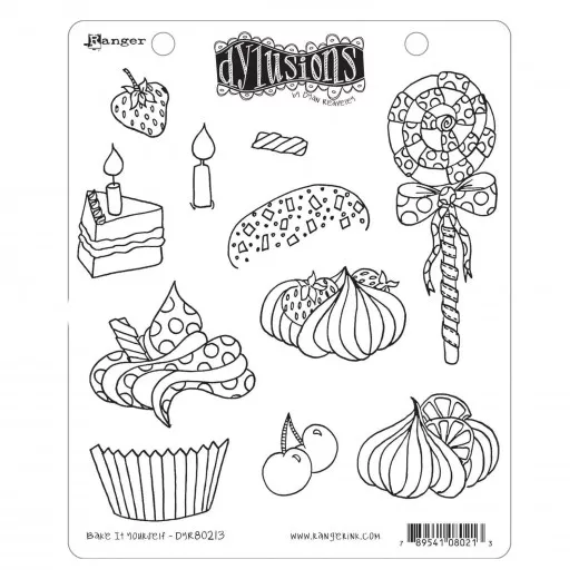 Dylusions Cling Stamps - Bake It Yourself