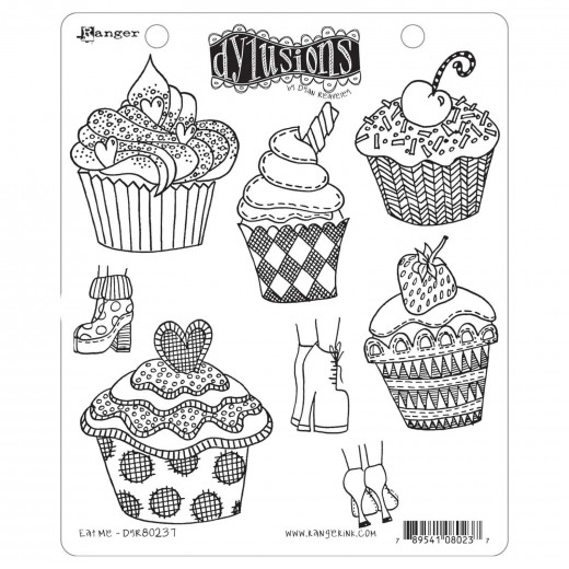 Dylusions Cling Stamps - Eat me