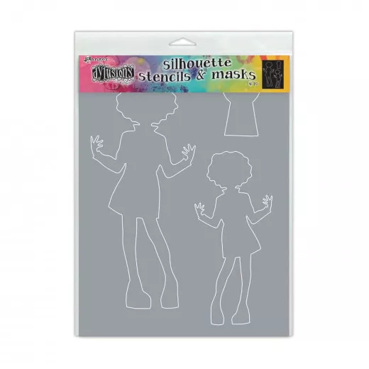 Dylusions Stencil - Silhouettes Maisie (large)