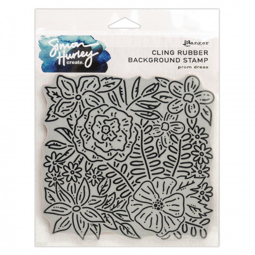 Simon Hurley Cling Stamps - Background Prom Dress