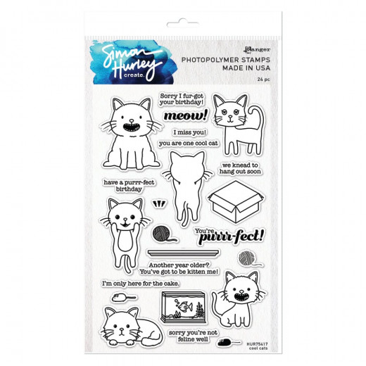 Simon Hurley Clear Stamps - Cool Cats