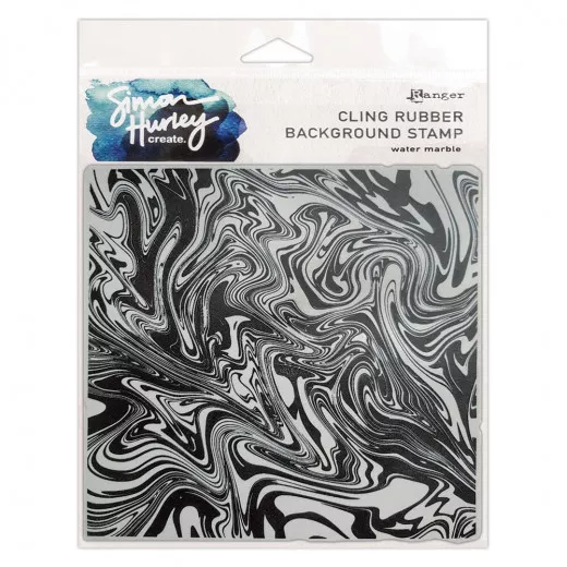 Simon Hurley Cling Stamps - Background Water Marble