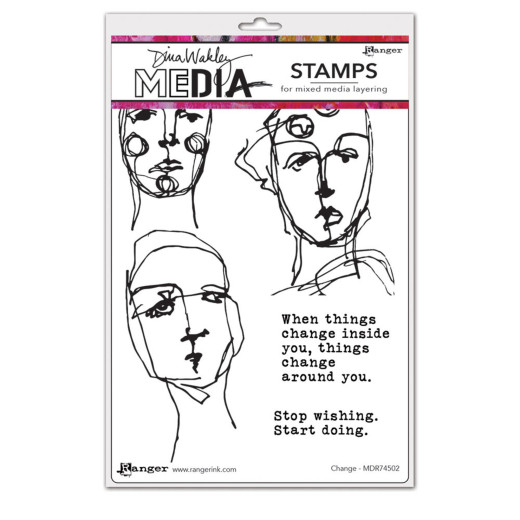 Dina Wakley Media Cling Stamps - Change