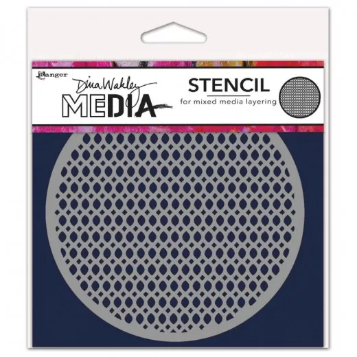 Dina Wakley Media Stencil - Coasters 3