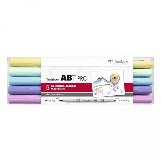 Tombow ABT PRO Alcohol - Dual Brush 5er-Set - Pastel