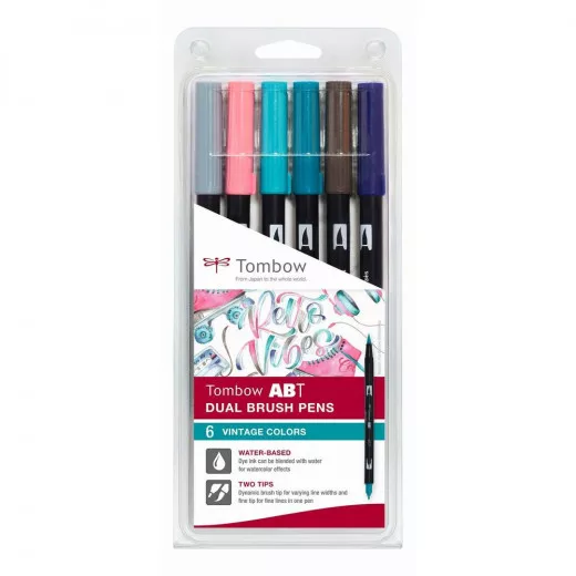 Tombow ABT Dual Brush Pen Set - Vintage