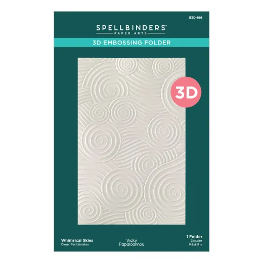 Prägefolder mit wolkig-spiraligem Muster aus der Kollektion Whimsical Village.