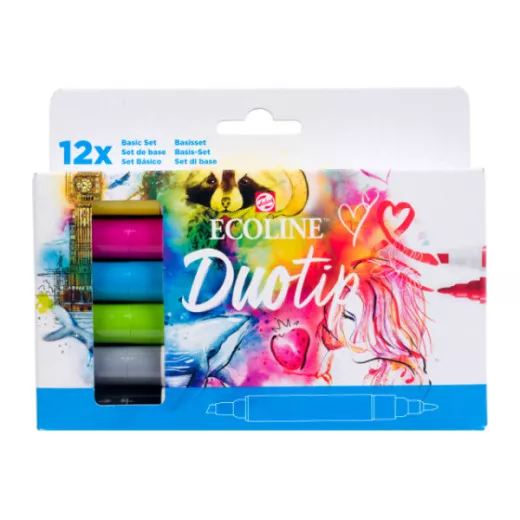 Ecoline Duotip Basis-Set, 12 Farben