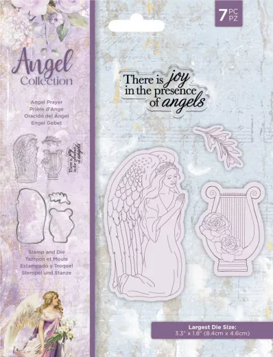 Clear Stamps and Cutting Die - Angel Collection Angel Prayer