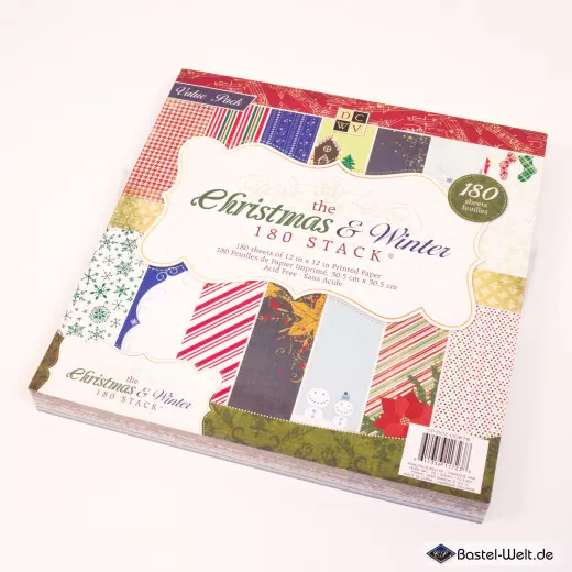 DCWV - 12x12 Paper Pad - the Christmas & Winter Stack (180 Seiten!)