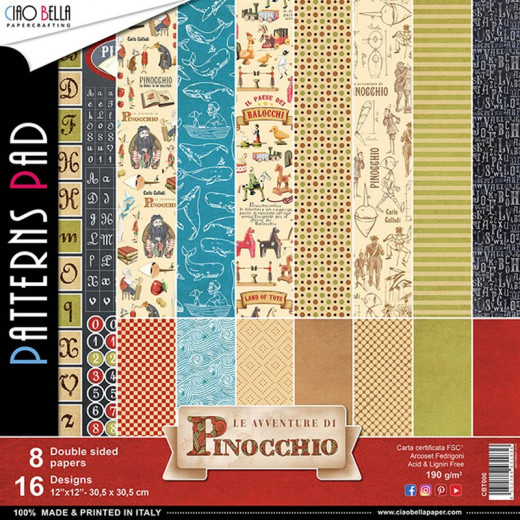 Avventure di Pinocchio Pinocchio 12x12 Pattern Pack