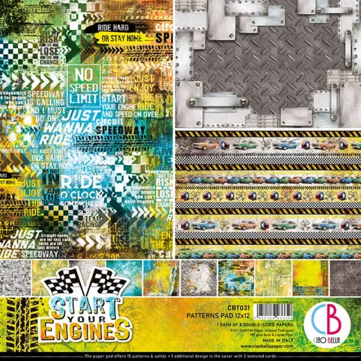 Start Your Engines 12x12 Pattern Pack