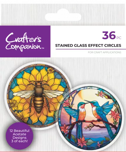 Printed Acetate Pack - Stained Glass - Effect Circles