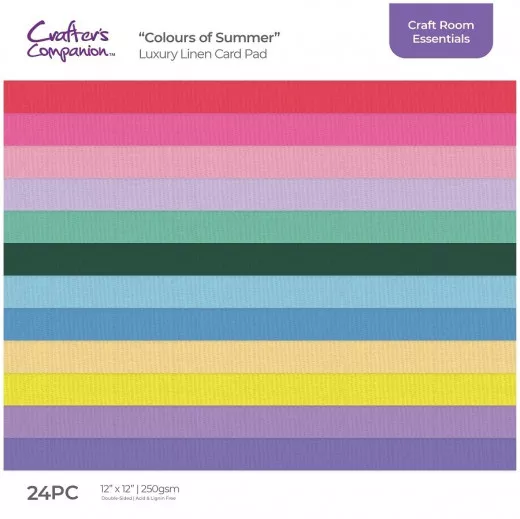 Colours of Summer - 12x12 Linen Paper Pad